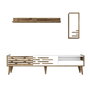 Hanah Home Valensiya Mueble para TV Nogal y Blanco